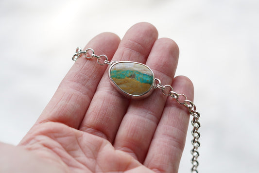 Turquoise Choker Necklace (Royston Ribbon)