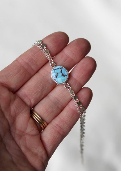 Boho Turquoise Anklet (Golden Hill)
