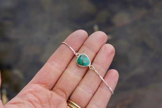 Box Chain Adjustable Bracelet (Emerald Valley)