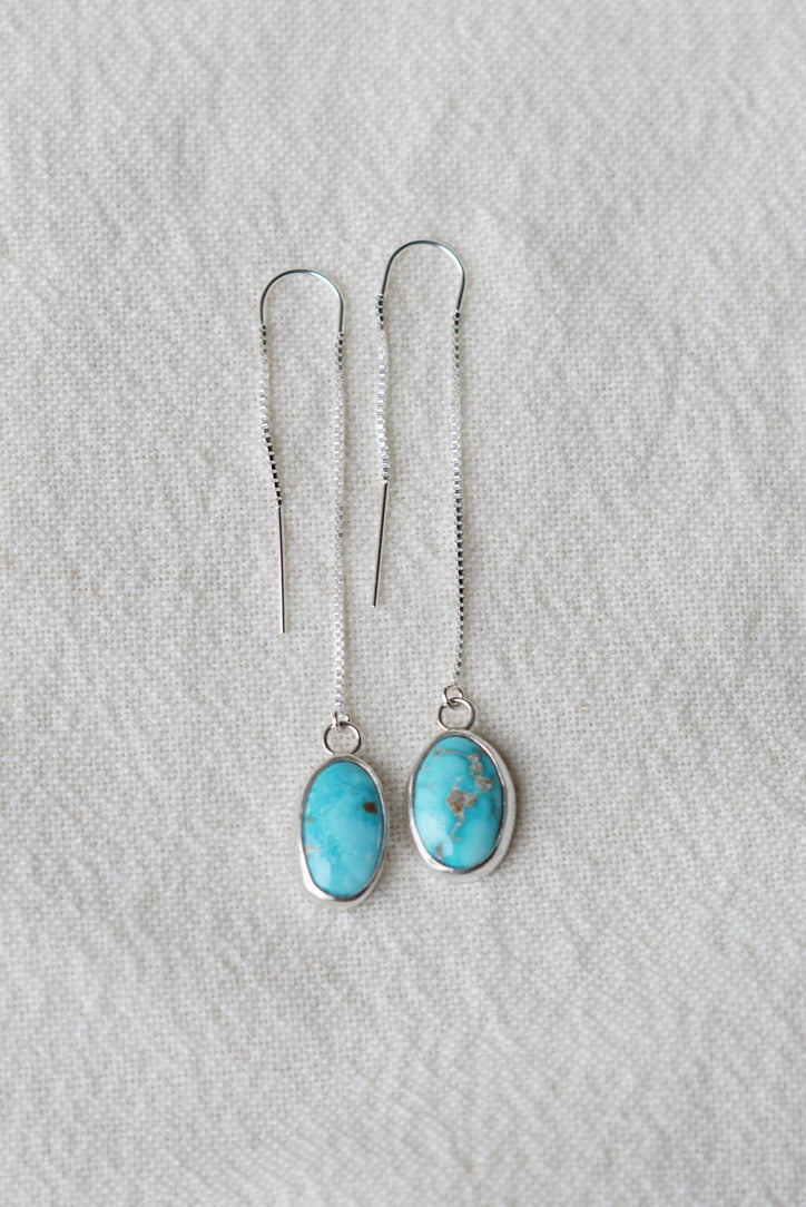 Turquoise Threader Earring (Blue Bird)