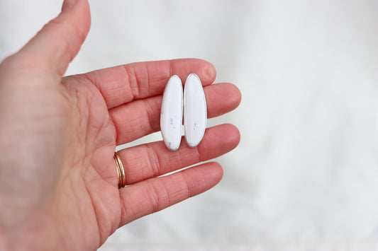 Stud Earrings (White Buffalo)