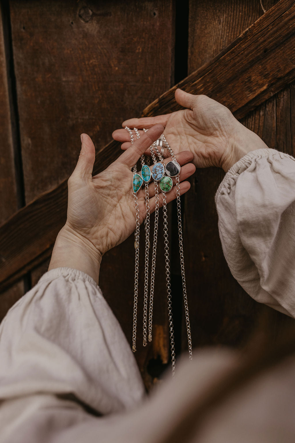 Turquoise Choker Necklace (Golden Hill)