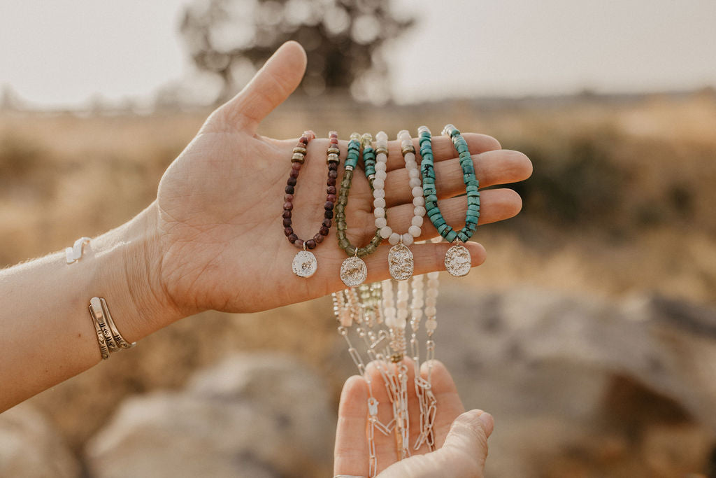 Metolius Necklace (Lime Quartz/Turquoise)