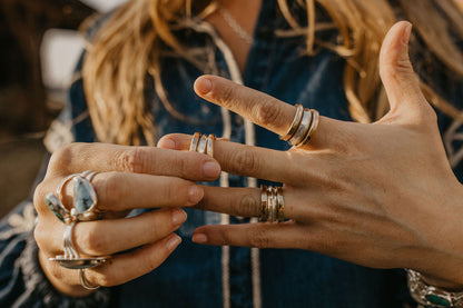 Silver and Gold Stacker Ring Set