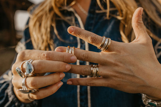 Silver and Gold Stacker Ring Set