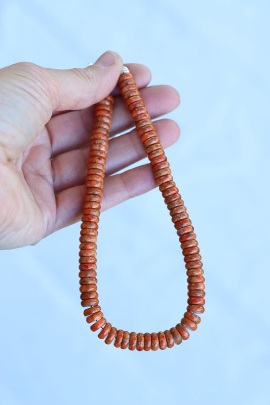 Beaded Necklace (Apple Coral)