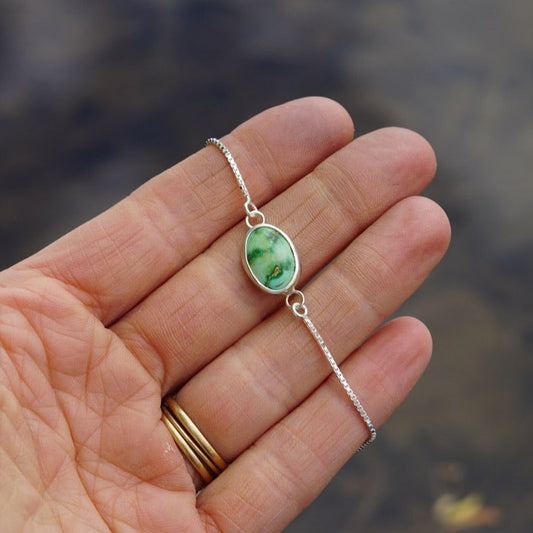 Box Chain Adjustable Bracelet (Verde Valley)