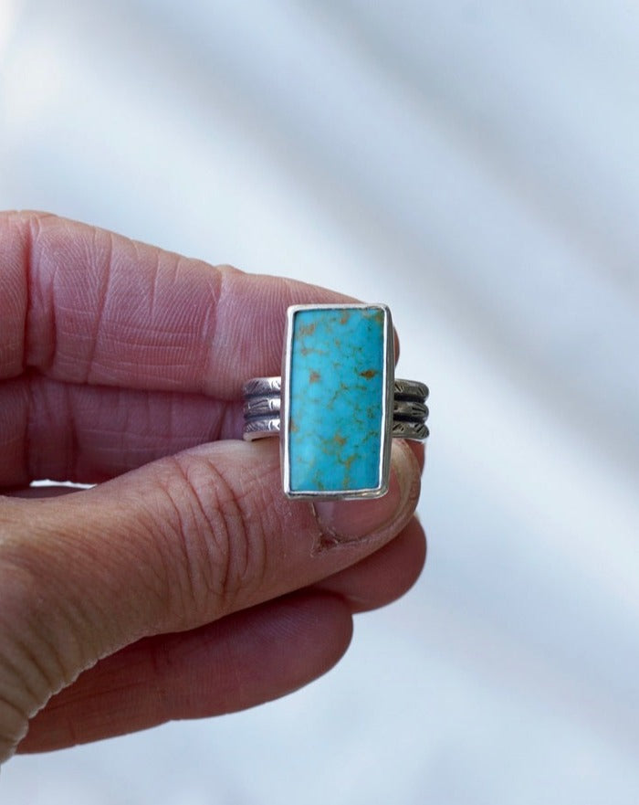 Kingman Turquoise Ring (8.5)