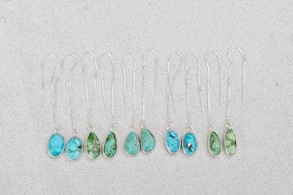 Turquoise Threader Earring (Blue Bird)