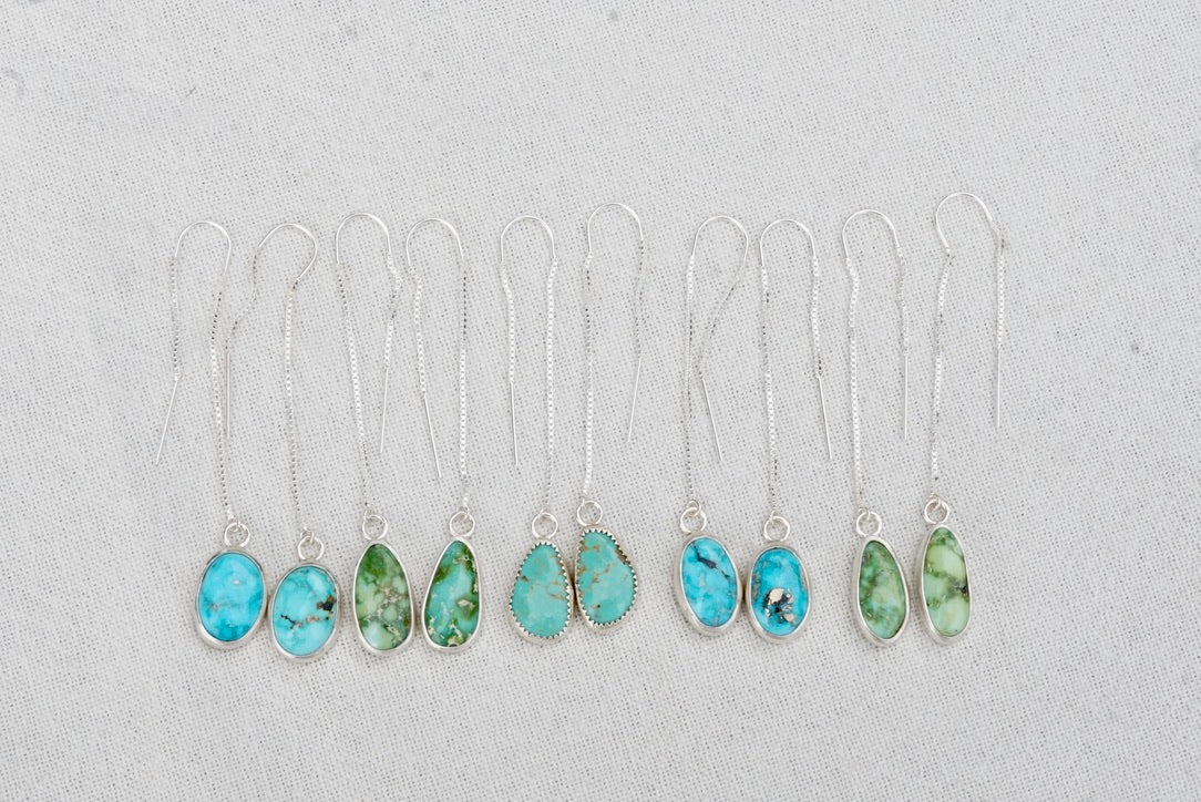 Turquoise Threader Earring (Sonoran Gold)