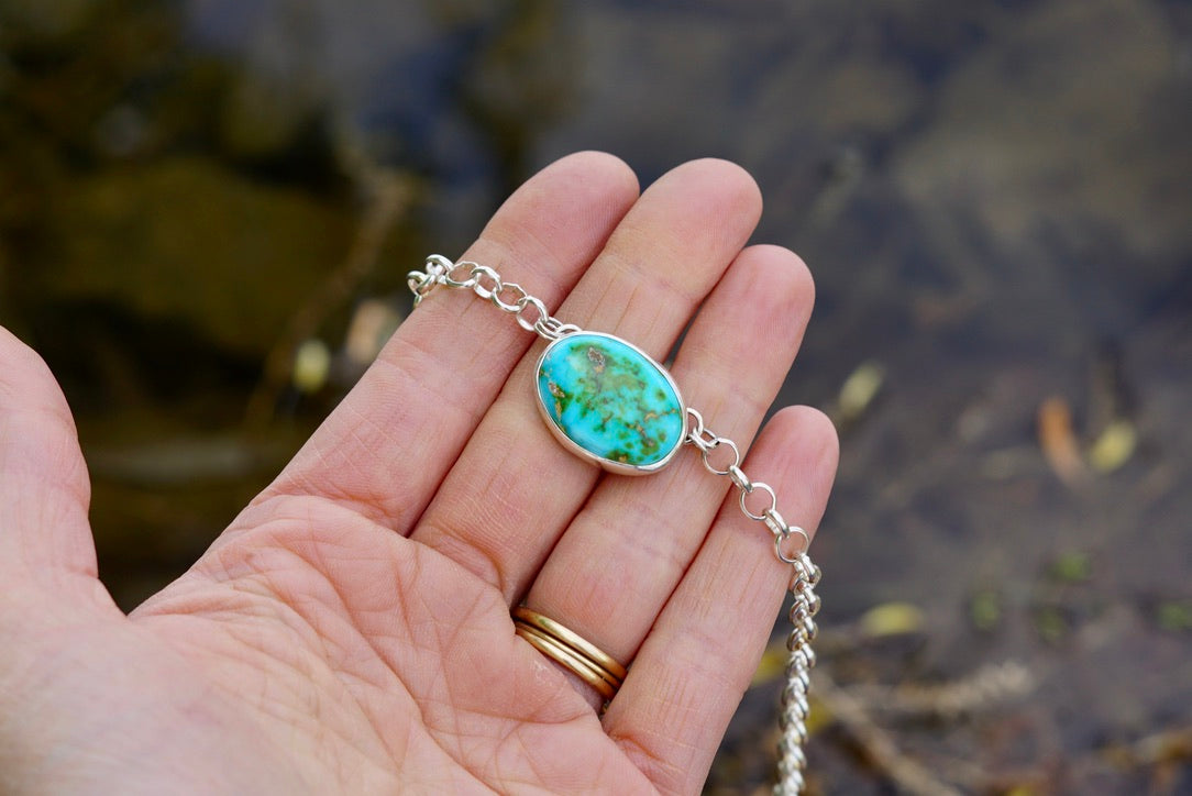 Turquoise Choker Necklace (Sonoran Mountain)