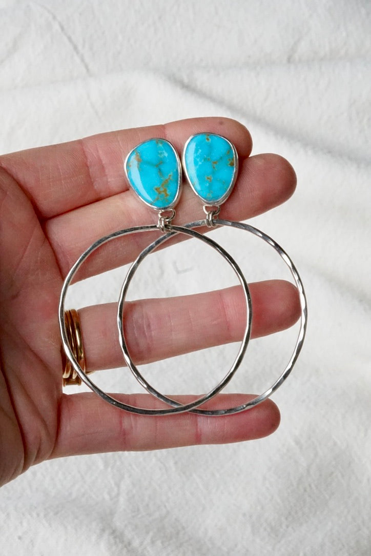 Hammered Organic Hoops (Royston)