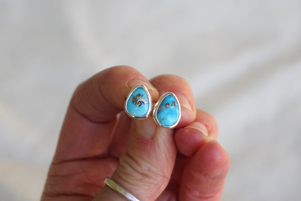 Stud Earrings (Blue Bird)