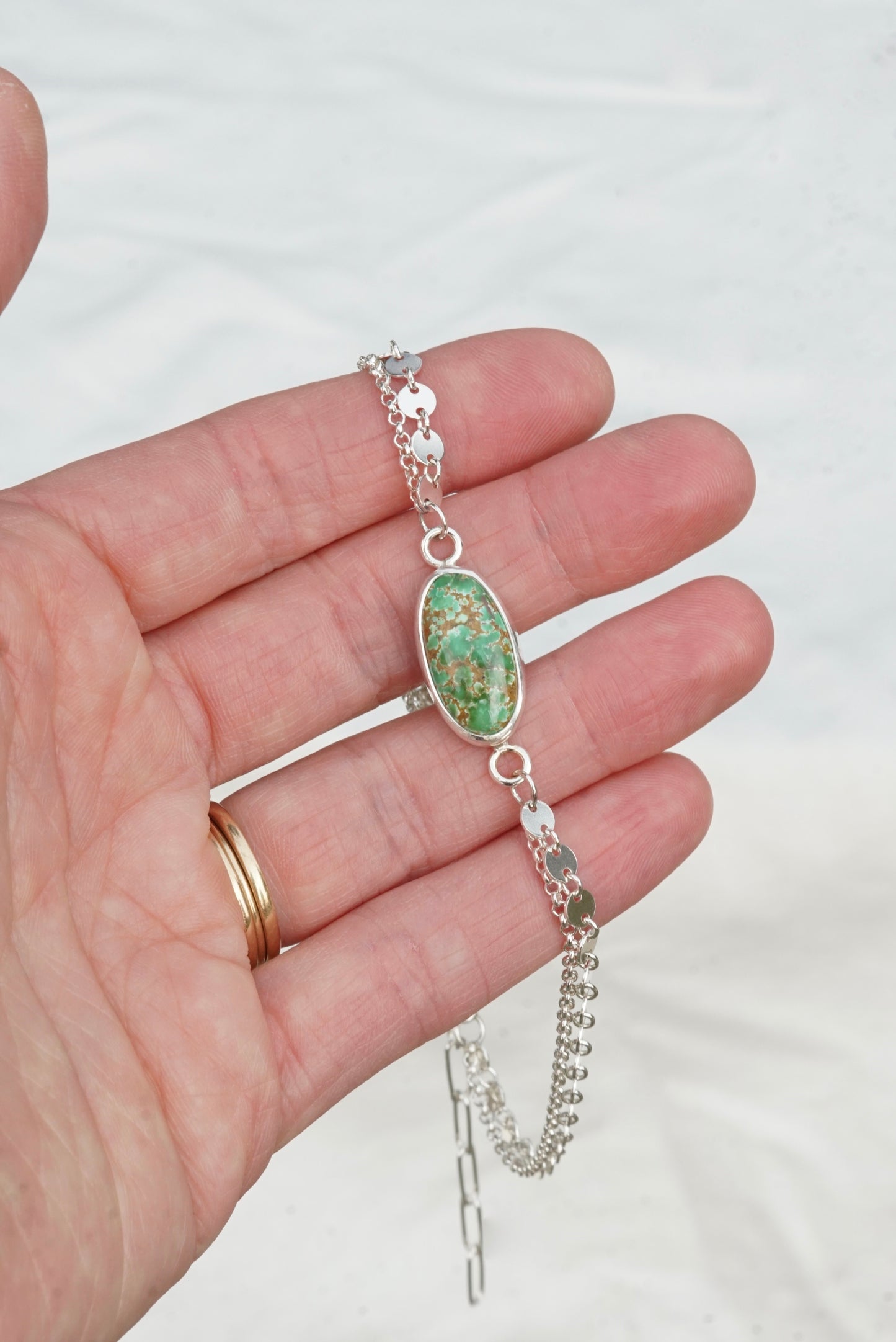 Boho Turquoise Anklet (Emerald Valley)