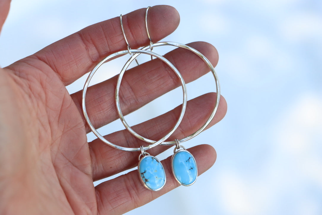 Turquoise Hoops (Golden Hill)