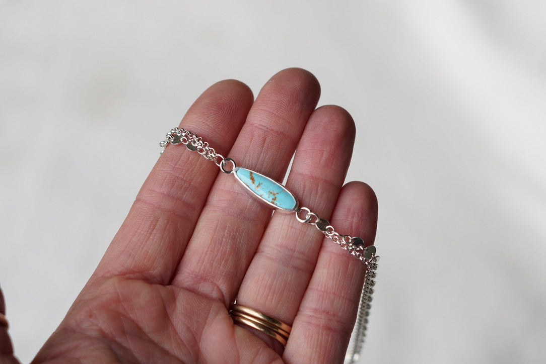 Boho Turquoise Anklet (Palamino)