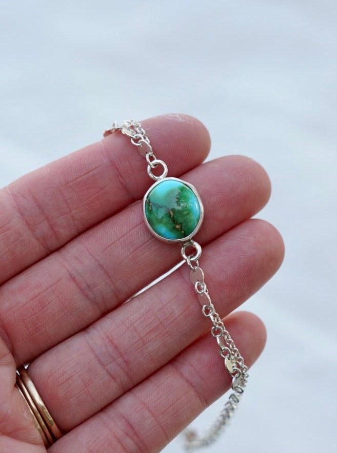 Boho Turquoise Anklet (Sonoran Mtn)