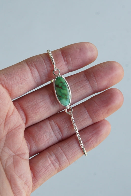 Box Chain Adjustable Bracelet (Verde Valley)