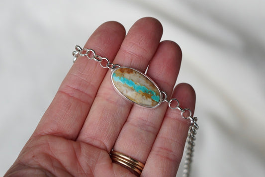 Turquoise Choker Necklace (Royston Ribbon)