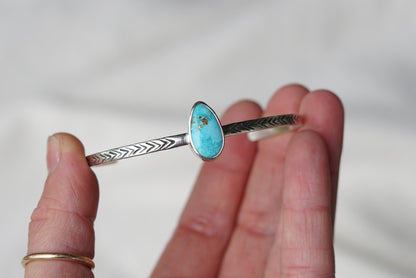 Stamped Cuff (Blue Bird)