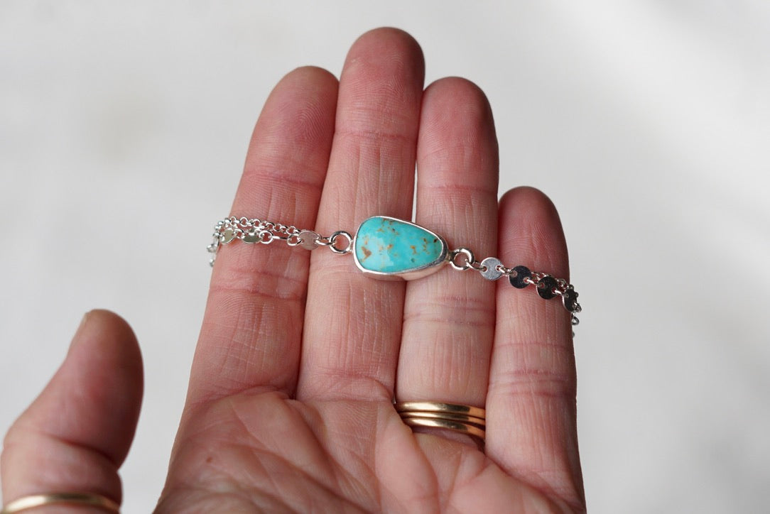 Boho Turquoise Anklet (Palamino)