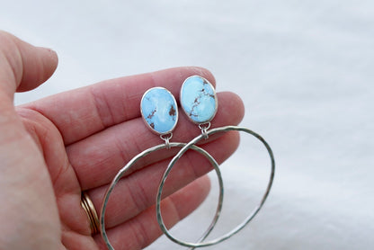 Hammered Organic Hoops (Golden Hill)