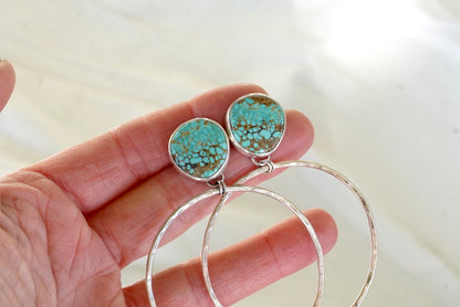 Hammered Organic Hoops (Royston)