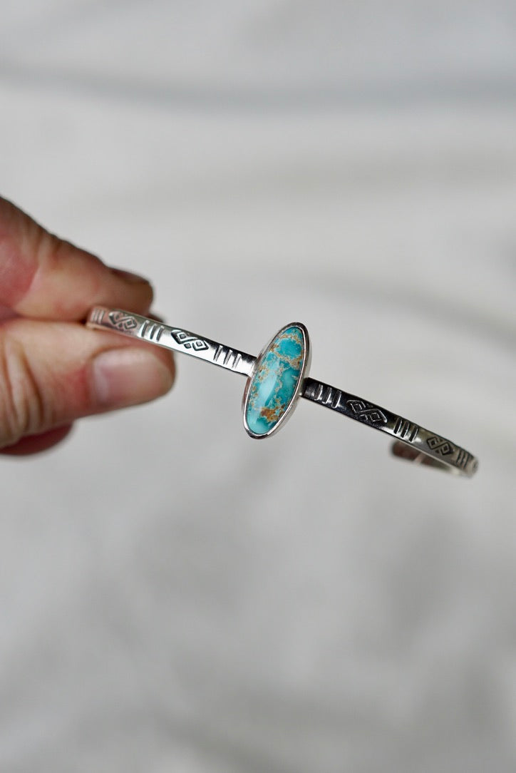 Stamped Cuff (Blue Bird)