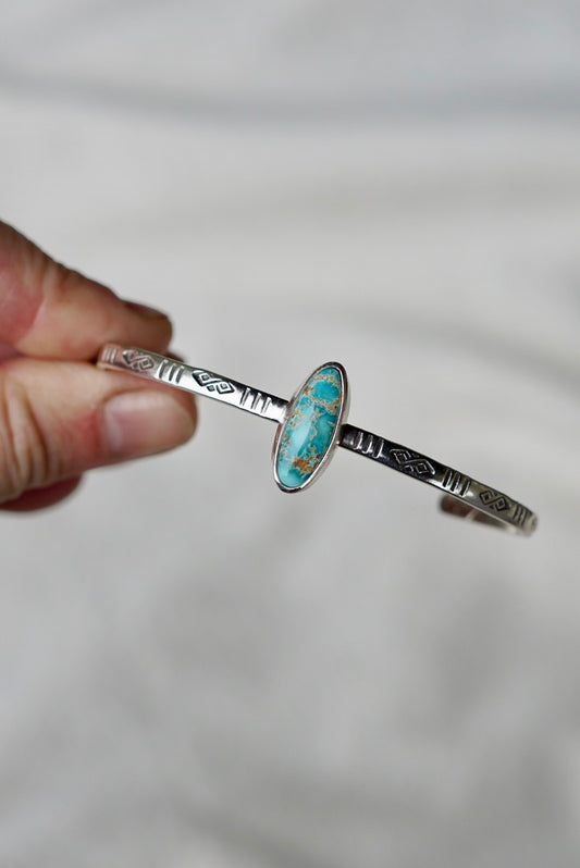 Stamped Cuff (Blue Bird)