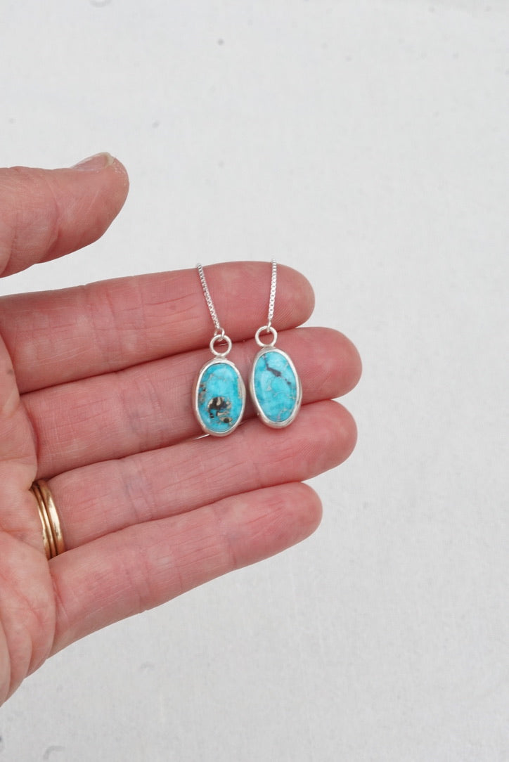Turquoise Threader Earring (Blue Bird)
