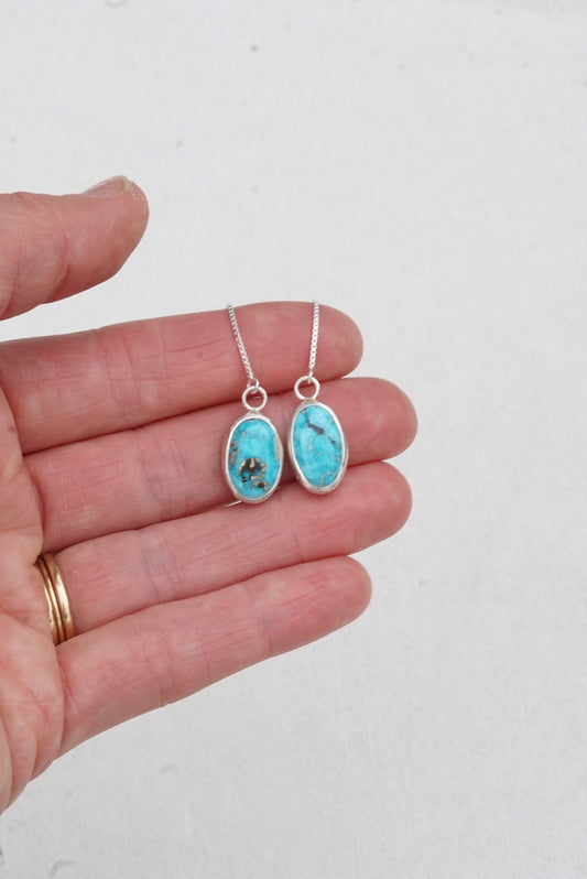 Turquoise Threader Earring (Blue Bird)