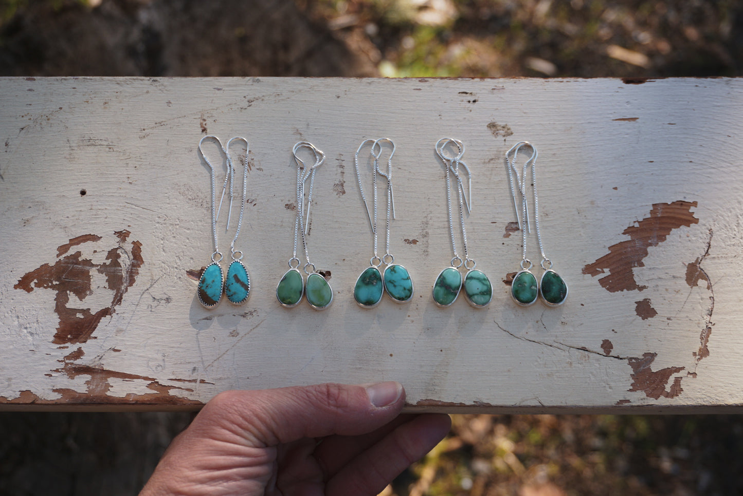 Turquoise Threader Earring (Sonoran Gold)