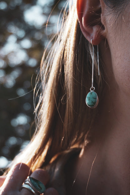Turquoise Threader Earring (Sonoran Gold)