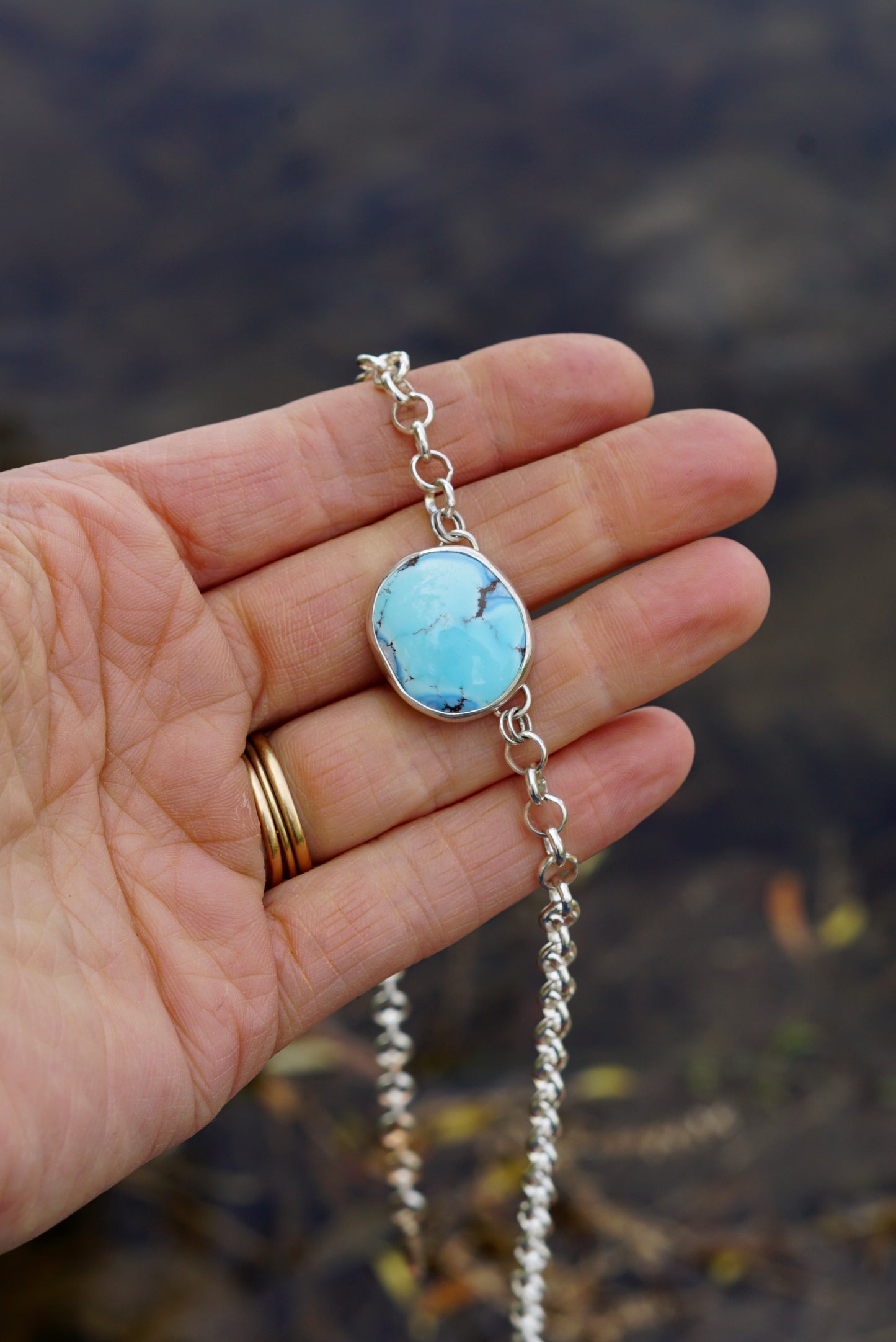 Turquoise Choker Necklace (Golden Hill)