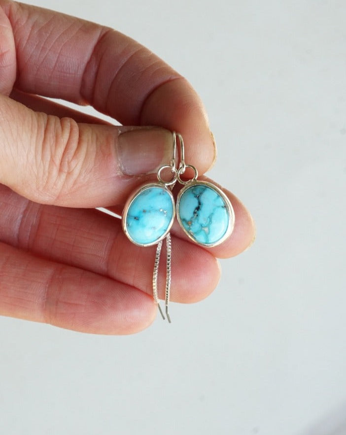 Turquoise Threader Earring (Blue Bird)