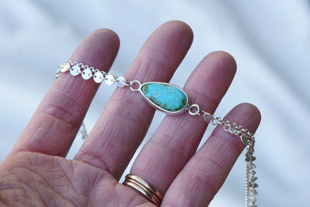 Boho Turquoise Anklet (Palomino)