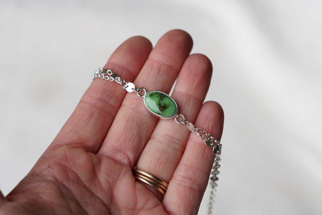 Boho Turquoise Anklet (Verde Valley)