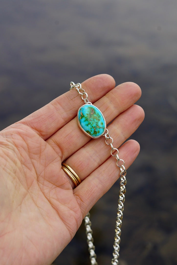 Turquoise Choker Necklace (Sonoran Mountain)
