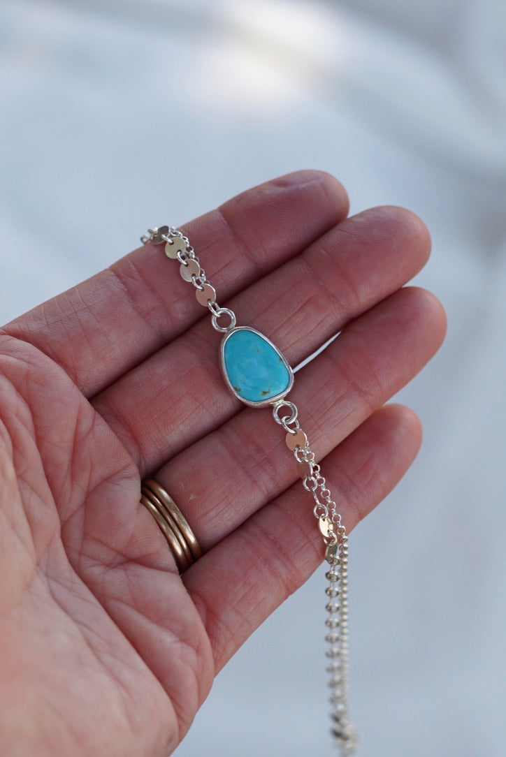 Boho Turquoise Anklet (Royston)