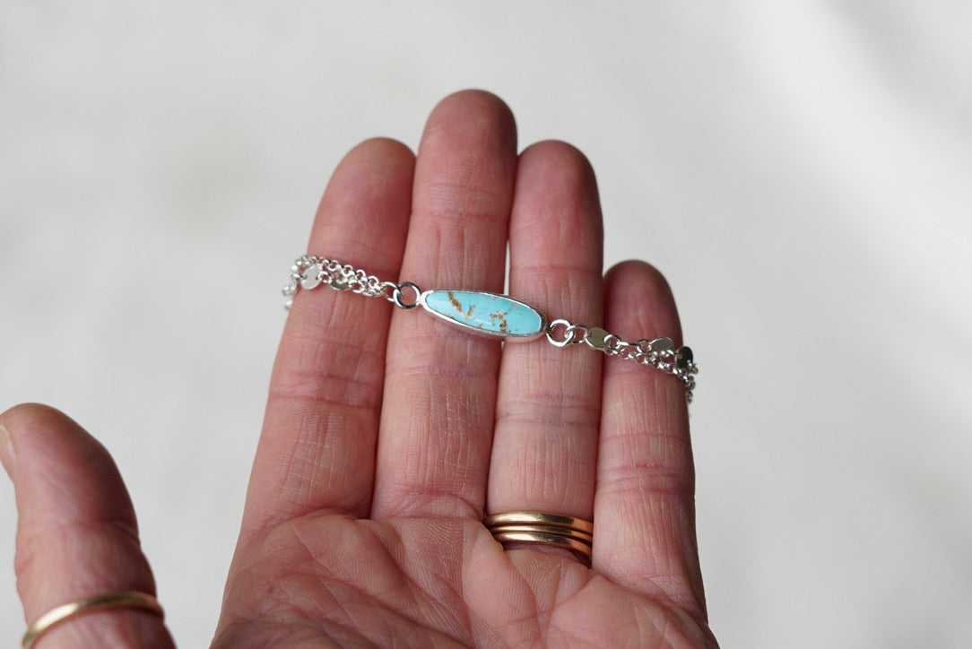 Boho Turquoise Anklet (Palamino)