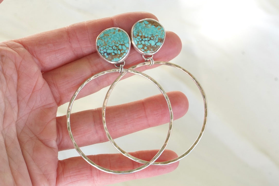 Hammered Organic Hoops (Royston)