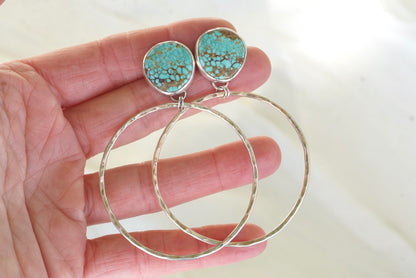 Hammered Organic Hoops (Royston)