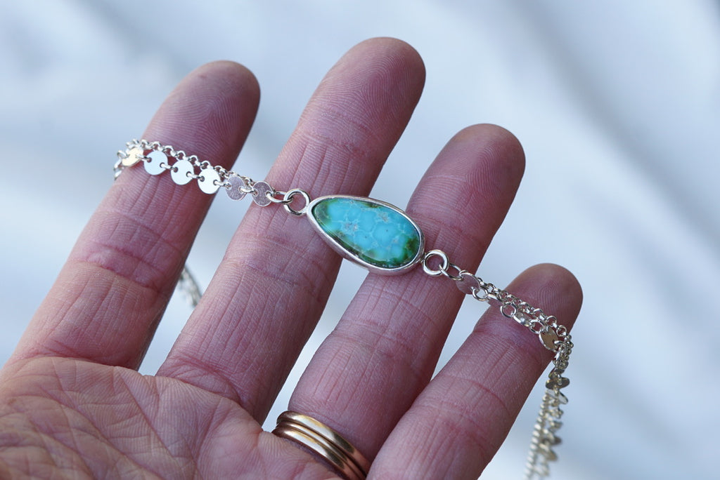 Boho Turquoise Anklet (Palomino)