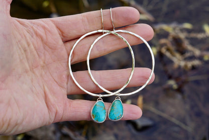 Hammered Organic Hoops (Royston)