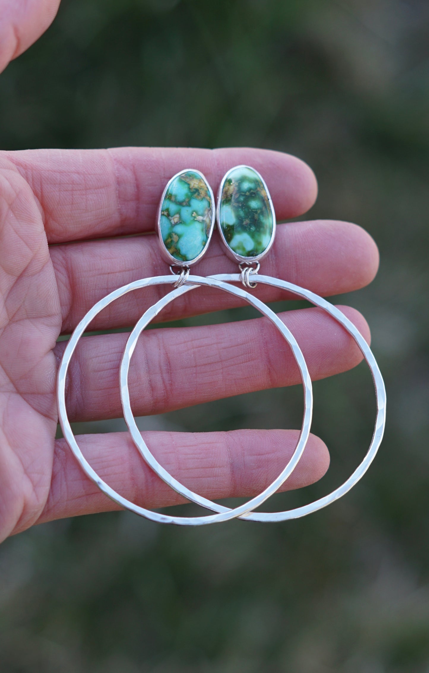 Hammered Organic Hoops (Sonoran Gold)