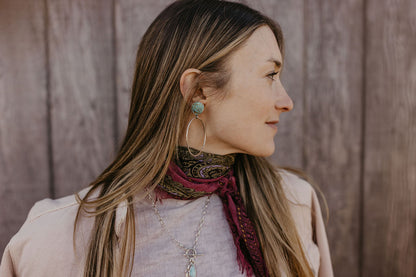 Hammered Organic Hoops (Royston)