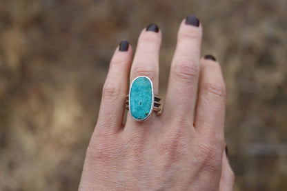 White Water Turquoise Ring (size 6)