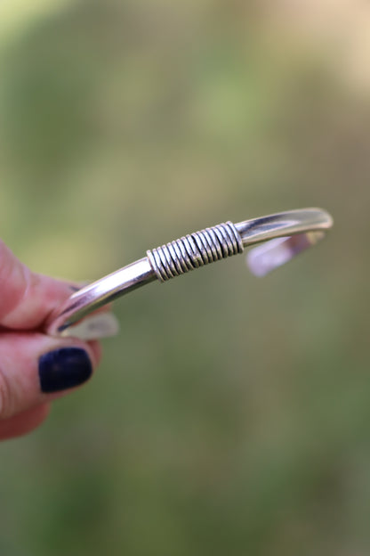 Wrapped Silver Cuff (M/L)