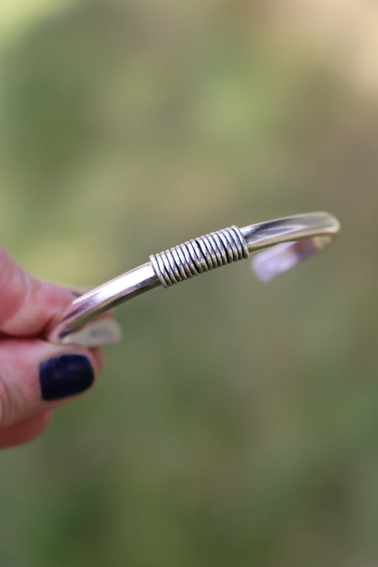 Wrapped Silver Cuff (M/L)