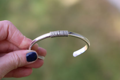 Wrapped Silver Cuff (M/L)